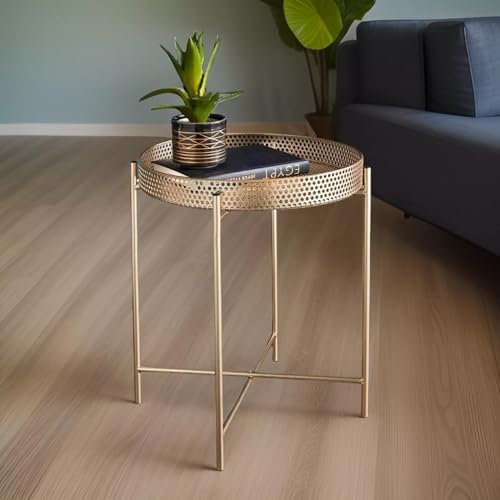 Dylex New Unique Stylish Durable Coffee Table Gold Mirrored Tray Top Table Side Add Some Style To Your Living Room