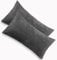 Kuscheli® 2er Set Kissenbezug im Doppelpack Cashmer Touch Fleece Kissenhülle, Sofakissen Kopfkissenbezug Kissenbezüge Couchkissen, Farbe:Grau, Größe:2X 40x80 cm