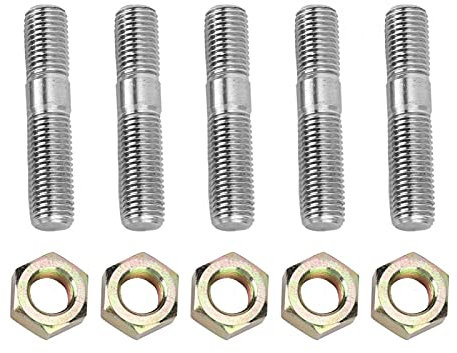 KIMISS m10x1.25 goujon10x1.25 goujons d'échappement inox m8 x, goujon métrique automobile double extrémité m10 x 1.25hampton 125 kit d'échappementm10x1.5 goujon inox 10x1.25 goujons et écrous d'écha