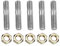 KIMISS Bolzen M10 x 1,25 Auspuffbolzen 10 x 1,25 Edelstahl M8 x metrischer Doppelendbolzen für Automotive M10 x 1,25 Auspuffset Hampton 125 Edelstahl 10 x 1,5