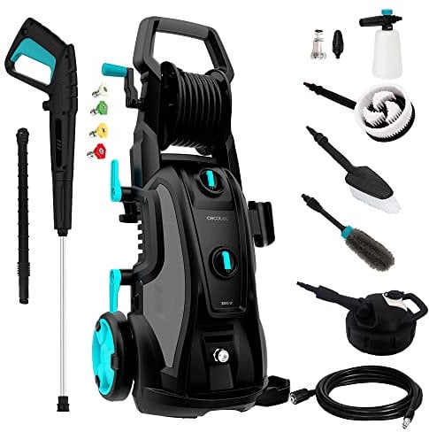 Cecotec Hidrolimpiadora Hydroboost 3200 Induction ProClean. 3200 W, Motor Brusless, Presión máx 225 Bar y Caudal MAX 540l/h, Accesorios para Suelos y Coche, Bomba de Aluminio, Radio de acción 14m
