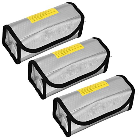 Explosionsgeschützte Tasche, Lipo Battery Guard Safe Bag, Feuerfeste Explosionssichere Hochtemperaturbeständigkeit für Heimwerkstätten 3 Stück