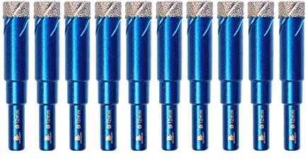 Forets Mèches Diamant Carrelage 12mm - BRSCHNITT Foret Céramique pour Porcelaine,Céramique, Granit,Carrelage(10 Pièces)