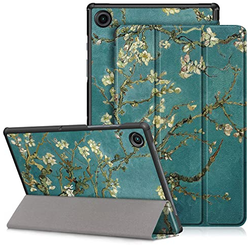 DINGGUAGUA Coque pour Samsung Galaxy Tab A8 10.5”2021(SM-X200/X205/X207) Étui Housse Fonction Stand et Sommeil/Réveil Automatiquee,Fleur