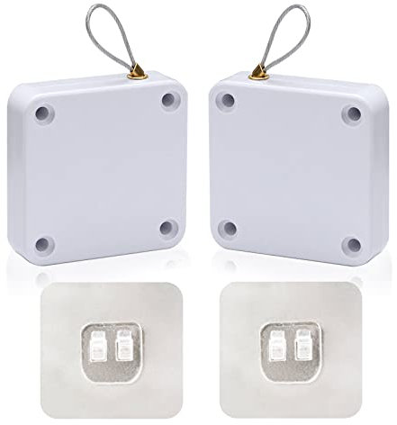 𝐀𝐮𝐭𝐨𝐦𝐚𝐭𝐢𝐬𝐜𝐡𝐞𝐫 𝐓ü𝐫𝐬𝐜𝐡𝐥𝐢𝐞ß𝐞𝐫 𝐌𝐢𝐭 𝐓𝐮𝐧𝐧𝐞𝐥𝐳𝐮𝐠, 2 Stück Türschließer Ohne Bohren, Türschliesser Innentüren Automatischer Türöffner Innentür für Home Offices, Weiß