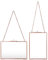 SUMNACON Set of 2 Glass Hanging Picture Frame Wall Artwork Display Frame, Decorative Wall Mounted Photo Frame Hanging Frame for Picture, Artwork, Specimen (4 * 6 inch) (Rose Gold)