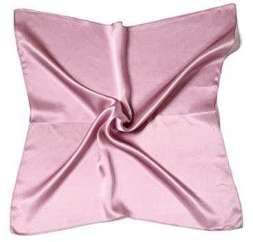 MayTree Seidentuch aus 100% Maulbeer-Seide - Quadratisch einfarbig flieder lila 53x53 - Luxuriöses Damen Halstuch - Eleganter Bandana-Schal für Damen - Luxus und Komfort für Erwachsene