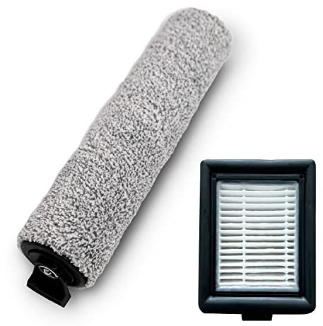 JASHEN Ersatz Wischrolle & Filter Set für F12 & F16 Akku Saugwischer, original JASHEN Ersatzteile & Zubehör, Rollenbürste & Staubsaugerfilter gegen Feinstaub, Pollen & Tierhaare