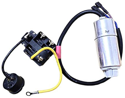 NUHFUFA QP2-15/D Frigorifero Starter+Tondo Protector+3uf Condensatore Frigorifero, Compressore Overload Starter Compatibile per Haier Frigorifero Accessori di Ricambio