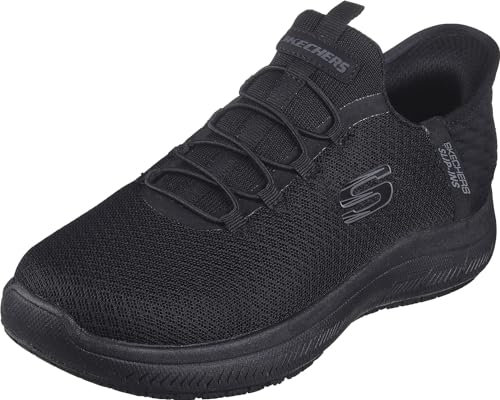 Skechers Summits Colsin Sr Hands Free Slip-Ins, Zapatillas Deportivas Hombre, Negro y Blanco, 43 EU