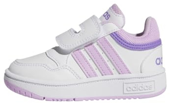 Adidas Unisex Baby Hoops Shoes, Cloud White/Bliss Lilac, 23 1/2 EU