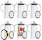 AGH life Sublimation Sippy Cup Blank with Handles, 6 Pack 12 oz Straight Sublimation Tumblers Stainless Steel Insulated Skinny Tumblers with Splash-Proof Lid, Shatterproof Water Tumbler