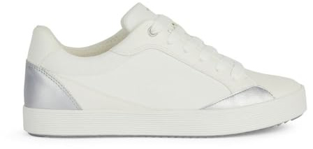 Geox Women's D Blomiee E Sneaker, White Optic White, 7.5UK