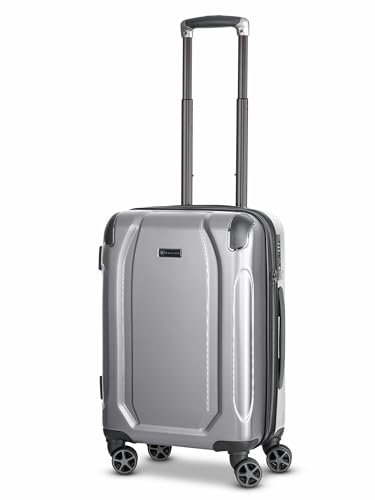 BUGATTI Valencia | Handgepäck Koffer & Trolleys | Cabin Max | 4 Rollen | ABS Material | arretierbarer Griff | Reißverschluss | Kreuzpackgurt | Tragegriff | 38cm x 24cm x 55cm | 3.04kg