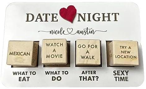 Anulely Würfel Für Paare, 4er Würfelset Date Night WürfelSpiele Für Erwachsene, Würfel Für Paare, Lustiges Geschenk Für Freund Valentinstag Flitterwochen Jahrestag