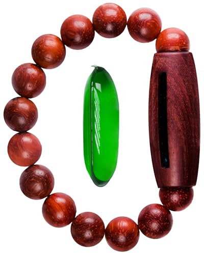 INCOGNITO - Mosquito Repellent Bracelet - Natural Lightweight Re-fillable Wooden Insect Repellent Bracelet Adults and Kids - Reusable Anti Mosquito Bracelet with Interchangeable Capsules - Size L