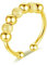 INFUSEU Fidget Spinner, Fidget Angstring Gold Ringe Verstellbar Bead Einstellbare Spinner Worry Schmuck Anxiety Ring Geschenk für Frauen Damen Mädchen