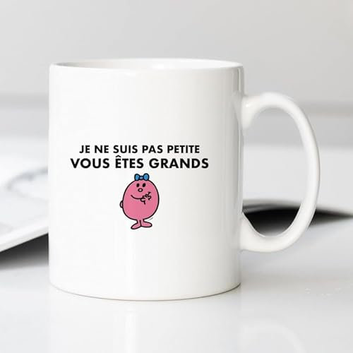 Monsieur Madame Mug Je Ne suis Pas Petite Vous Etes Grands - Mug céramique imprimé en France - Licence Officielle