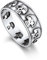 Bandmax Totenkopf Ring Silber 925 Männer Damen Ringe Größe 54mm Vintage Ringe Fingerring Bandring 5mm breit Silberschmuck Gothic Schädel Fingerring