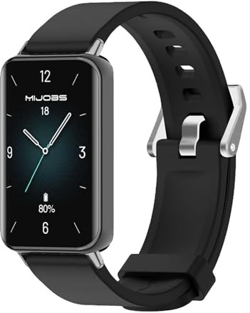 GIOPUEY Armband Kompatibel mit Honor Band 9, Weiches Silikon Armband [Verschleißfest] [Atmungsaktiv] Ersatzarmband - Black
