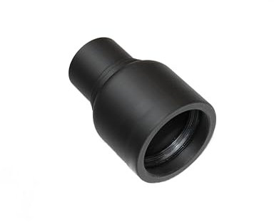 Adapter für Luft Absaugschlauch | Staubsaugerschlauch zum Aufschrauben - Werkstattabsaugung (DN50 mit HT Muffe, 30mm Schlauch Innen Durchmesser)