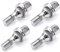 Ecrou Antivol,Goujon de Roue 4 / 16pcs M12x1,25 17mm Voiture En Aluminium Chromé Boulons De Roue Chromé Kit Utilisation Adaptée Pour Peugeot 1007 206 207 406 407 607 2000-2008(Size:4PCS)