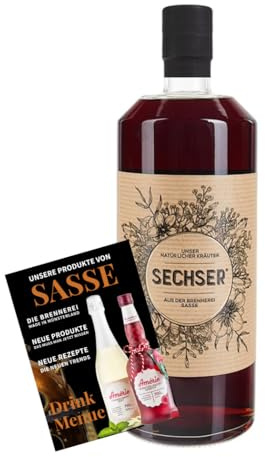 Sasse Sechser 700 ml 35% Vol. inkl. Drink Menue Rezept Broschüre