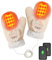 Beheizbare Handschuhe Damen - Beheizbare Handschuhe mit 2×2500mAh Akku, 3 Einstellbare Temperaturstufen Skihandschuhe für Winter, Skifahren, Radfahren, Wandern, Camping (Weiß)
