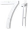 Yafimea Número de casa exterior 20 cm blanco, Número grande para pared o valla con diseño moderno y efecto flotante 3D, plástico ABS resistente al clima (7)
