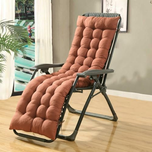 Mecedora para exteriores, tumbona para patio, jardín y piscina, suave y cómoda, para uso en interiores y exteriores, tumbona en color café, 140 x 45 cm