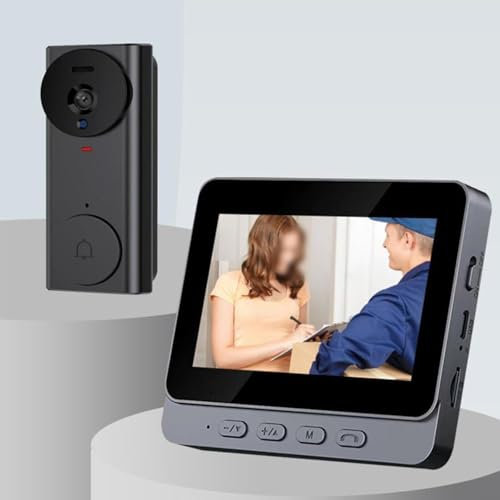FACAIIO Wireless Video Doorphone With 4.3 Inch Screen Designed WiFi Doorbell Camera Phone Security Camera Door Bell Intercom Visual Two-way Intercom For Secure Home Access Monitoring