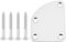 Be In Your Mind 1pc 4 Hole Curved Guitar Neck Plate with Screws Compatible with Telecaster Neck Compatible with Stratocaster Neck Bass Neck Silver