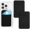 oruola 2 Pcs Phone Card Holder Stick on,Phone Case Card Holder,Self Adhesive Phones Wallet Stick On,Slim Black Cards Holders for Phones,Sticks on Wallet Suitable for All Smartphones