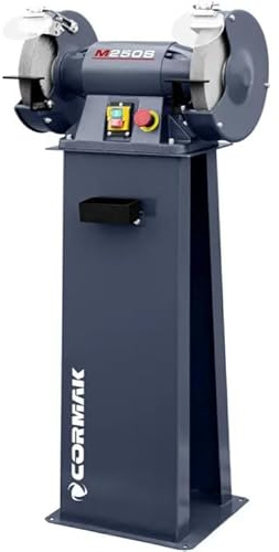CORMAK M250S Industrieller Doppelscheibenschleifbock mit Untergestell