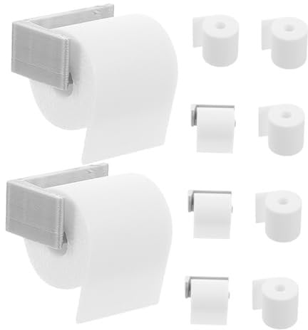 SUPVOX 1set Miniature Toilet Paper Rolls and Holder for Dollhouse Bathroom Accessory Realistic Simulation Model for Creative Play and Scene Decoration