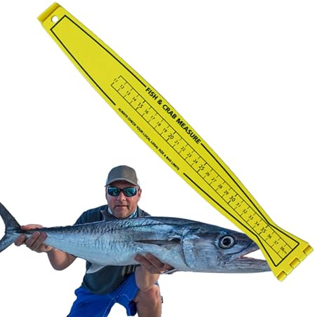Zum Messen von Fischen: Faltbares Messgerät, tragbares Marine-Werkzeug, kompaktes Maßband für Angler | Messgerät für schnelles Ablesen pa