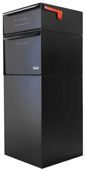 dVault® Full Service Vault DVCS0015 Secure Curbside Mailbox/Package Drop with Locking Letterbox (Black)