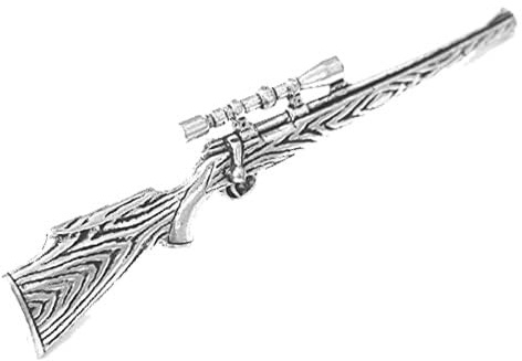 Anstecknadel aus Zinn, Motiv: Jagd, Sportgewehr