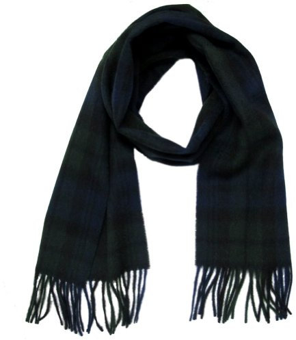 Lona Scott - Damen Kaschmir-Schal mit schottischem Tartanmuster - Black Watch