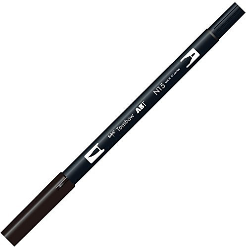 Tombow ABT Dual Pinselstift, Schwarz, 6 Stück