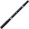 Tombow ABT Dual Pinselstift, Schwarz, 6 Stück
