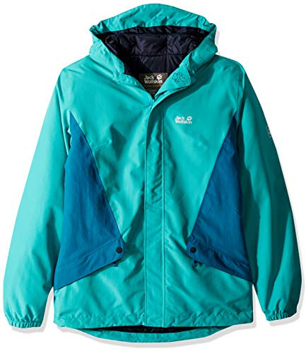 Jack Wolfskin Kinder G Kajak Falls Jkt Winterjackewind-und Wasserabweisend Atmungsaktiv Wetterschutzjacke, Aquamarine, 140