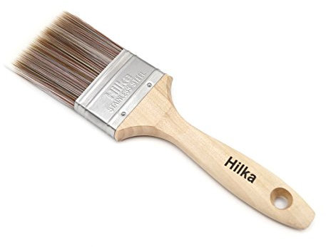 Hilka Tools 78710025 Wooden Synthetic Bristle Paint Brushes, Brown, 2 1/2-Inch