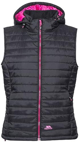 Trespass Women's Aretha Warm Padded Jacket With Removable Hood, Black, 14 UK