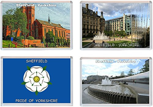Sheffield - Yorkshire - 4 PACK - Jumbo Fridge Magnet/Magnets