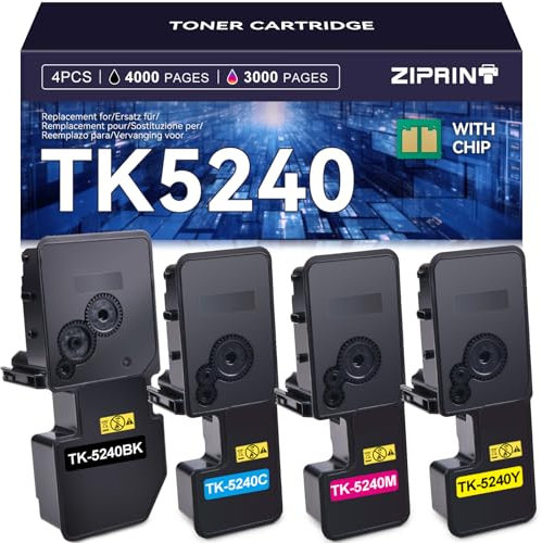 ZIPRINT TK-5240 kompatibel für Kyocera TK5240K Toner kyocera ecosys m5526cdw kyocera ecosys m5526cdn P5026cdn P5026cdw(4er-Pack)