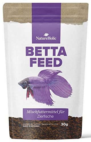 NatureHolic Bettafeed Softgranulat I Fischfutter Aquarium | Spezialfutter für Kampffische I mit allem, was Betta splendens brauchen I schonende Herstellung I Made in Germany I 50ml