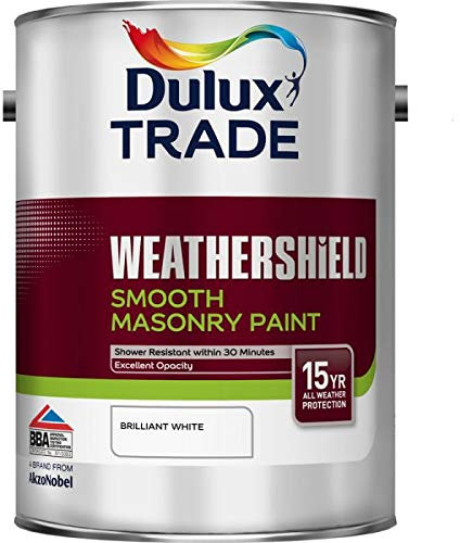 Weathershield Smooth Masonry Paint - Brilliant White - 5L for Trade
