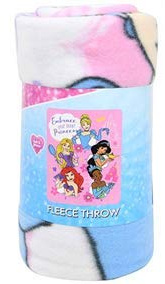 Disney Prinzessinnen-Fleece-Überwurfdecke umarmen Sie Ihre innere Prinzessin, Fleece-Überwurfdecke für Jungen und Mädchen, warm, weich und gemütlich, leichter Plüschstoff, Bettdecke, Dekoration, Größe
