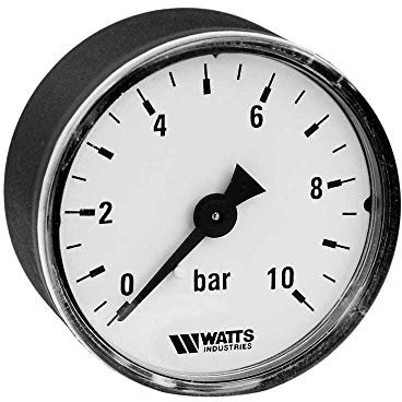 Ritzer by Watts: Manometer mit Anschluß 1/4 Zoll Gewinde hinten, 1/4, passende für Syr Sicherheitsgruppen und Druckminderer